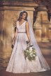Appliqued Tulle-Over-Lace Plus Size Wedding Dress 8CWG792