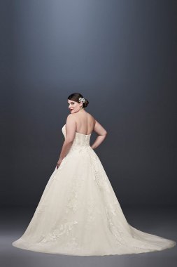 Stars A-Line Plus Size Wedding Dress 19183601