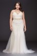 Cross-Back Lace Plus Size Wedding Dress 8MS251198