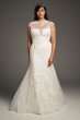 Lace Plus Size Trumpet Wedding Dress 8VW351427
