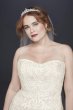 Plus Size Scroll Lace Extended Train Wedding Dress 8XTCWG769