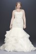 Plus Size Scroll Lace Extended Train Wedding Dress 8XTCWG769