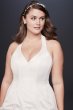 Satin Halter Plus Size A-Line Gown with Pick-Ups Collection 9OP1349