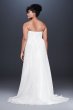 Pleated Chiffon Plus Size Wedding Dress with Beads Collection 9OP1350