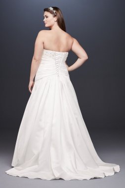 Strapless Pleated A-Line Drop Waist Wedding Dress Collection 9OP1353
