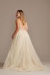 Beaded Plunging-V Illusion Plus Size Wedding Dress 9SWG837