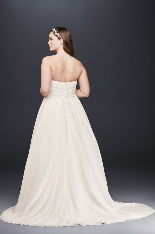 Chiffon Empire Waist Plus Size Wedding Dress Collection 9V9743