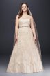 Lace A-Line Beaded Plus Size Wedding Dress Jewel 9WG3755