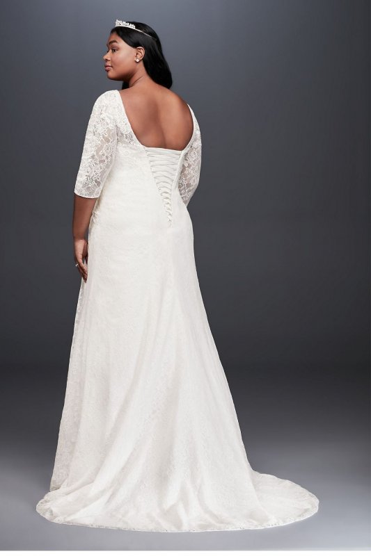 Draped Lace A-Line Plus Size Wedding Dress Collection 9WG3896