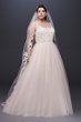 Lace and Tulle Plus Size Ball Gown Wedding Dress 9WG3905
