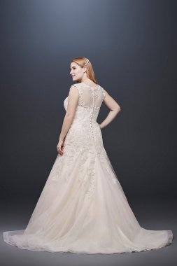 Tulle Cap Sleeve Plus Size Mermaid Wedding Dress Collection 9WG3911