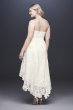 High-Low Tea-Length Lace Plus Size Wedding Dress 9WG3925
