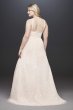 Embroidered Lace Y-Neck Plus Size Wedding Dress 9WG3928