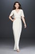 Faux-Wrap Jersey Capelet Gown with Embellishment AP1E205551