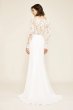 Long Sleeve Illusion Lace Sheath Wedding Dress BJX19360LBR