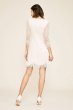 Short Lace 3/4 Sleeve Bateau Neck Wedding Dress BKV19774SBR