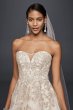 Metallic Lace Applique A-Line Wedding Dress CWG767