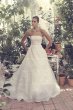 Organza Banded Wedding Dress with Sequin Appliques CWG812