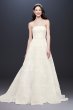 Organza Banded Wedding Dress with Sequin Appliques CWG812