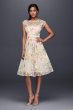 Embroidered Organza Fit-and-Flare Midi Dress Harlyn DE22835B