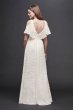 Chiffon Eyelet Sheath Wedding Dress with Ruffles DS870038