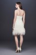 Strapless Lace Wedding Dress with Ostrich Feathers DS870043