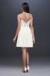 Short Sheer Bodice Organza A-Line Dress DS870104