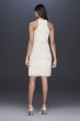 Patterned Sequin Lace Short Sheath Dress DS870107