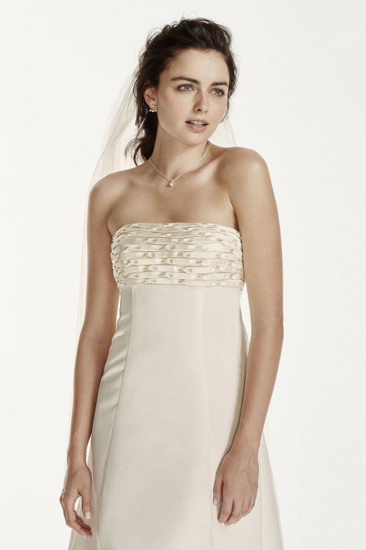 A-line Wedding Dress with Watteau Train Jewel JS3777