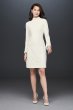 Pearl Mock-Neck Short Dress with Bell-Sleeves Karl Lagerfeld Paris LD7C11S9