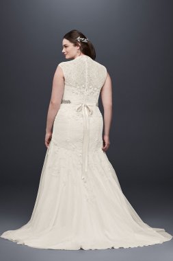 Trumpet Lace Plus Size Wedding Dress MS251005W