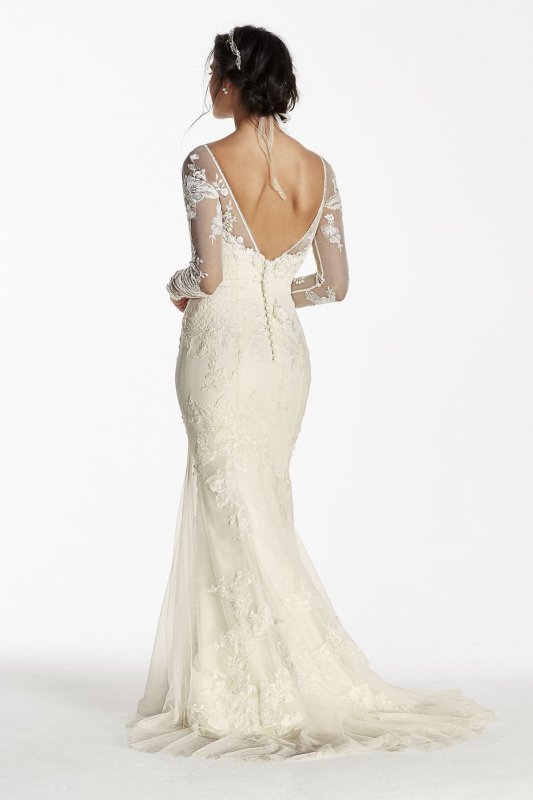 Long Sleeved Lace Wedding Dress MS251113
