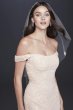 Swag Sleeve Layered Lace Trumpet Wedding Dress MS251196