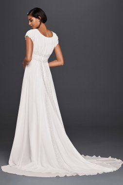 Metallic Lace Plus Size A-Line Wedding Dress 8CWG767