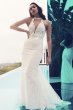 Plunge Neckline Lace Halter Wedding Dress SWG825