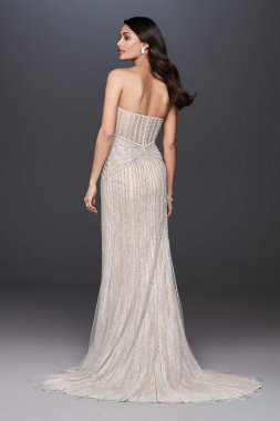 High-Low Tea-Length Lace Plus Size Wedding Dress 9WG3925