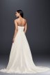 Soft Chiffon Wedding Dress with Beaded Lace Detail Collection V9743