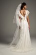 Pleated Tulle Flutter-Back Sheath Wedding Dress VW351448