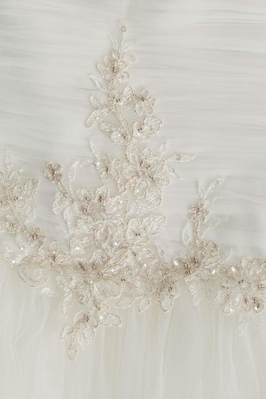 Strapless Tiered Tulle Wedding Dress Jewel WG3722