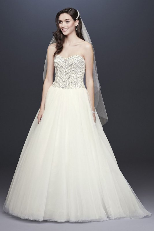 Tulle Wedding Dress with Crystal Detail Jewel WG3754
