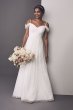 Tulle A-line Wedding Dress with Swag Sleeves WG3779