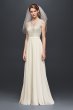 Scalloped Lace Wedding Dress with Chiffon Skirt Collection WG3835