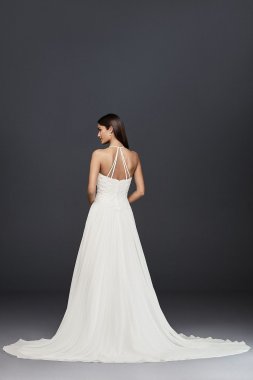 Basque-Waist Lace and Chiffon Wedding Dress Collection WG3853