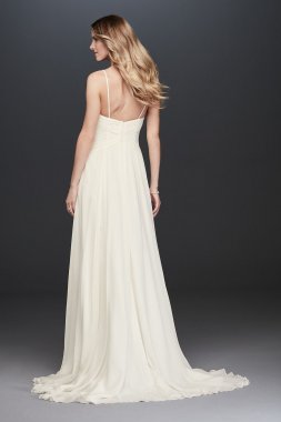 Removable Sleeves Tall Plus Bodysuit Wedding Dress 4XL9MBSWG881