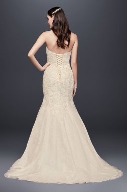 Lace Over Charmeuse Gown with Soutache Detail 9SWG400
