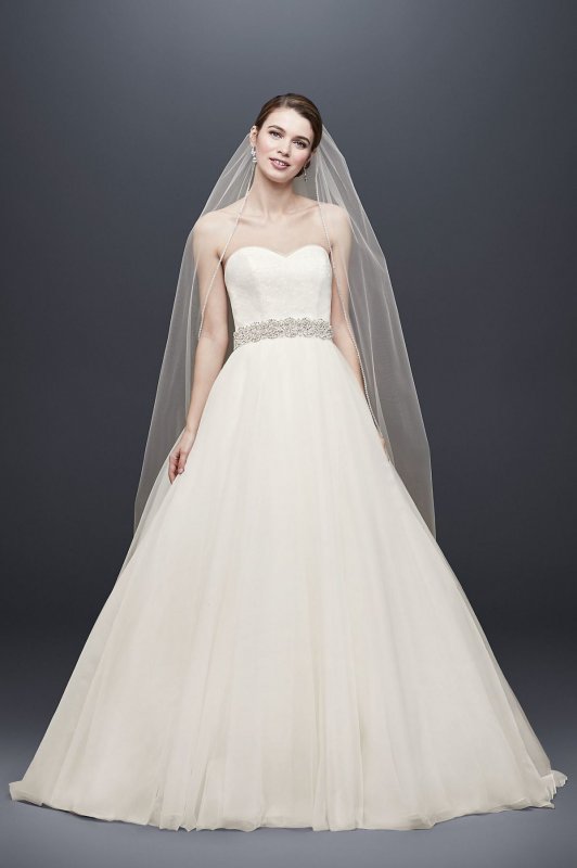 Short Sleeve Tulle Ball Gown with Removable Topper Collection WG3912
