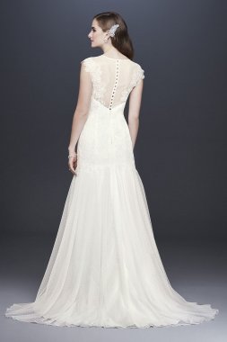 Eyelet Chiffon A-Line Wedding Gown WG3923