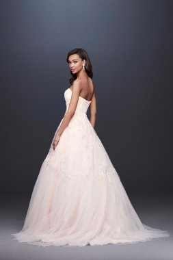 Extra Length Strapless Wedding Dress with Beading Collection 4XLT8017