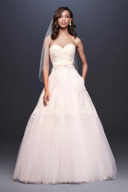 Lace Ball Gown Wedding Dress with Banded Skirt Collection WG3933