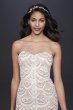 Scalloped Lace Split-Front Sheath Wedding Dress WG3948
